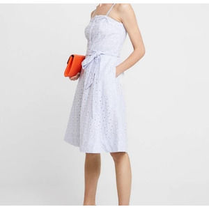 Banana Republic Light Blue Eyelet Midi Dress